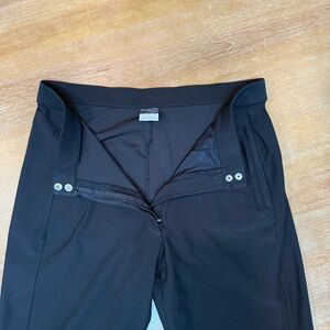 Nike Women’s Dri Fit Cropped Pants Stretch Zip‎ Up Black Sz L F41205NAY 225049